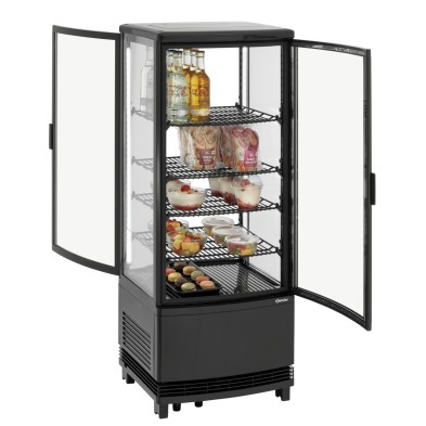 Mini Vitrina Refrigerada Negra 98L2T para Hostelería Bartscher 700698 Bartscher - Soluciones Hosteleras