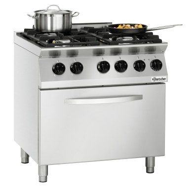 Cocina a Gas Profesional MFG 7341 en Acero Inoxidable Bartscher 1582011 Bartscher - Soluciones Hosteleras