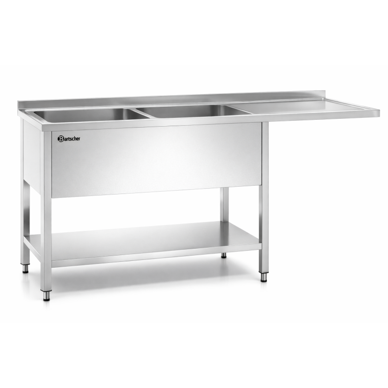 Centro de Lavado Industrial 700 A1600 con 2 Fregaderos Bartscher 306350 Bartscher - Soluciones Hosteleras