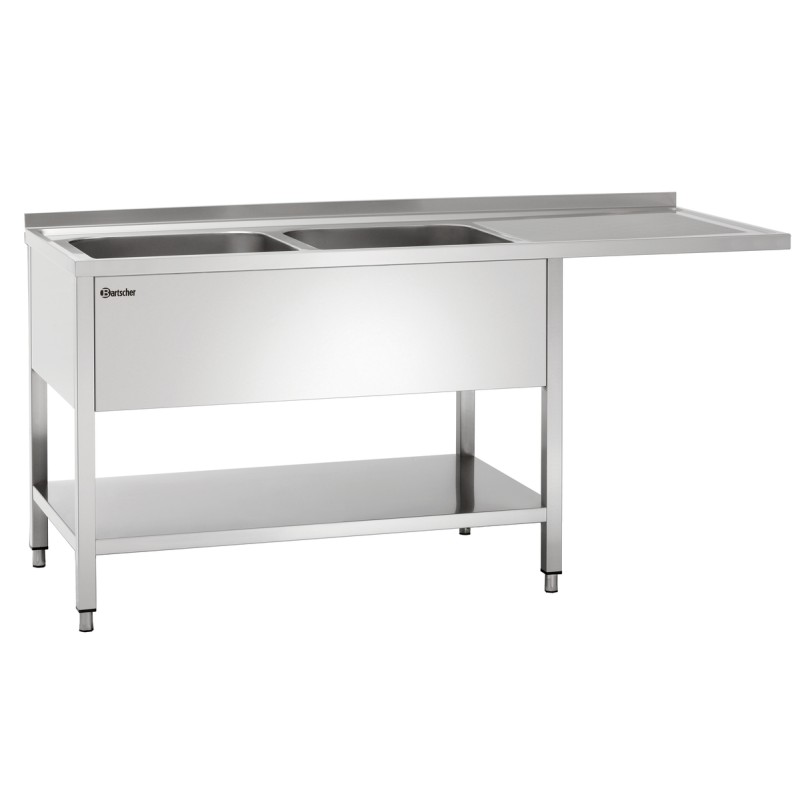 Centro de Lavado Industrial 700 A1600 con 2 Fregaderos Bartscher 306350 Bartscher - Soluciones Hosteleras
