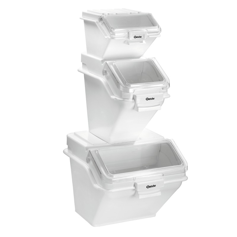 Recipiente de Almacenamiento Apilable 47L con Tapa Transparente Bartscher 500387 Bartscher - Soluciones Hosteleras