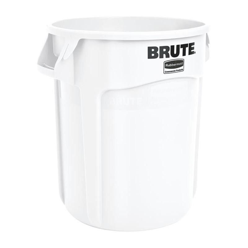 Contenedor redondo para residuos blanco Brute Rubbermaid Rubbermaid - Soluciones Hosteleras