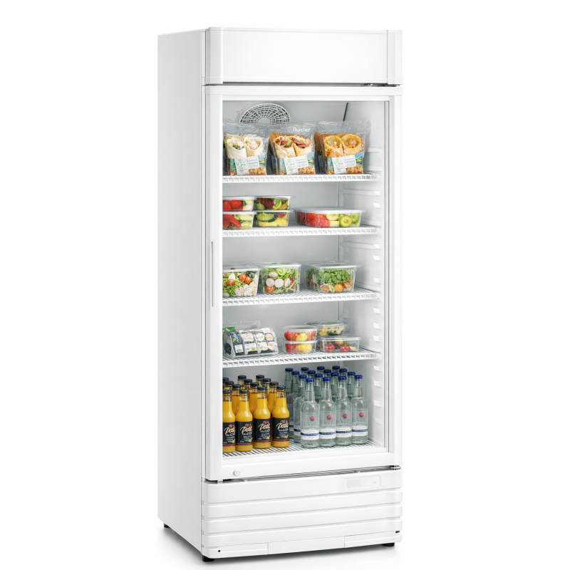 Frigorífico Expositor 302L con Puerta de Cristal Iluminada Bartscher 700611 Bartscher - Soluciones Hosteleras