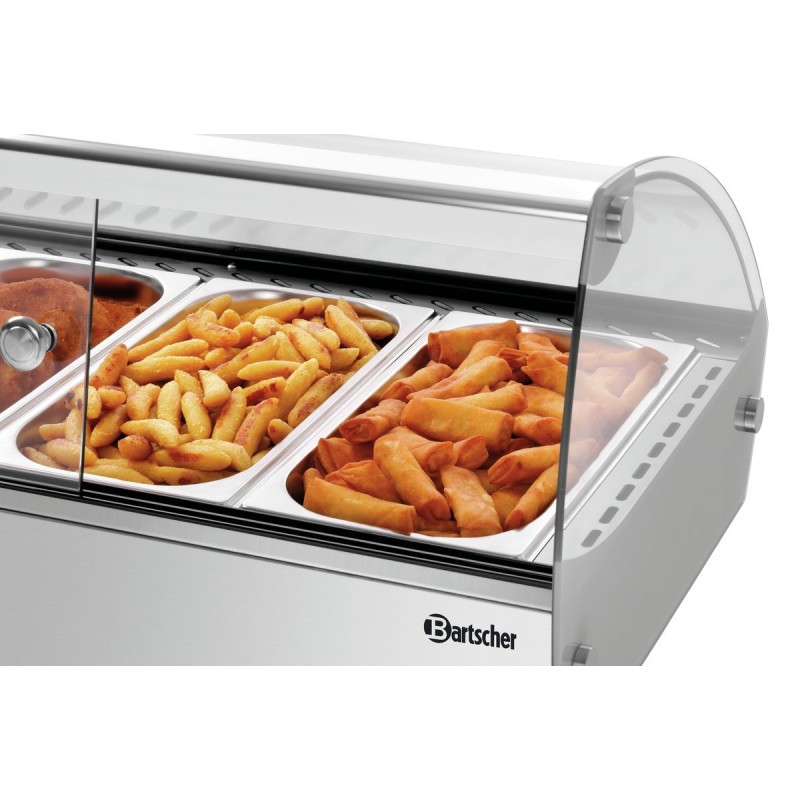 Vitrina Caliente Expositor R4 4 x 1/3 GN Bartscher 305058 Bartscher - Soluciones Hosteleras