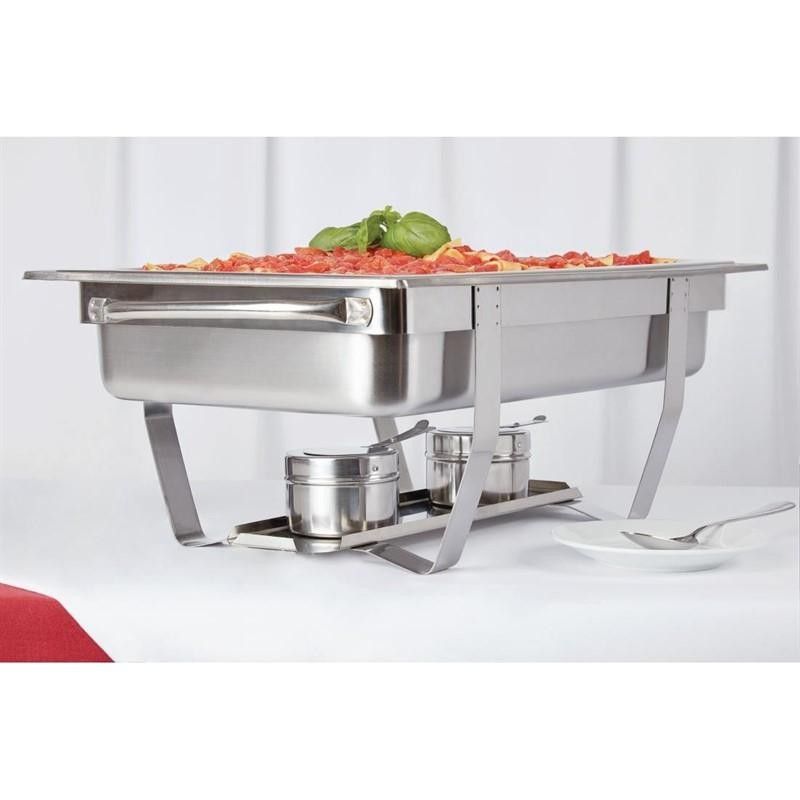 Juego de Chafing dish Milan Olympia y 24 cargas de combustible S600 Olympia - Soluciones Hosteleras