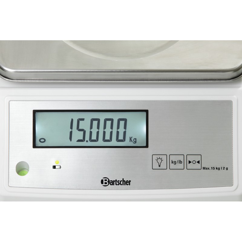 Báscula de Cocina Profesional 15kg/2g Acero Inoxidable Bartscher A300118 Bartscher - Soluciones Hosteleras