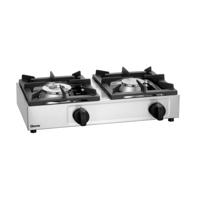 Cocina de Gas Profesional 2K1100-N de Acero Inoxidable Bartscher 1058503 Bartscher - Soluciones Hosteleras