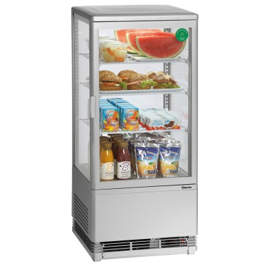 Vitrina Refrigeradora 78L Compacta Plateada Bartscher 700778G Bartscher - Soluciones Hosteleras