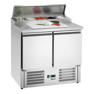 Mesa de preparación refrigerada 900T2 acero inoxidable Bartscher 200359 Bartscher - Soluciones Hosteleras