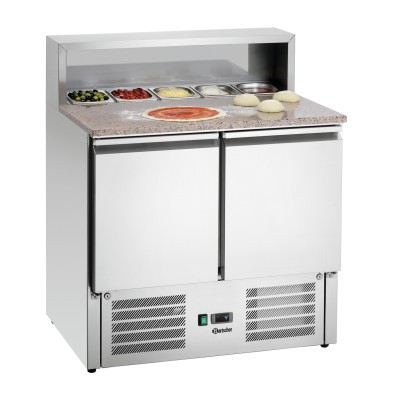 Saladette Refrigerada para Pizza 900T2 de Acero Inoxidable Bartscher 200358 Bartscher - Soluciones Hosteleras