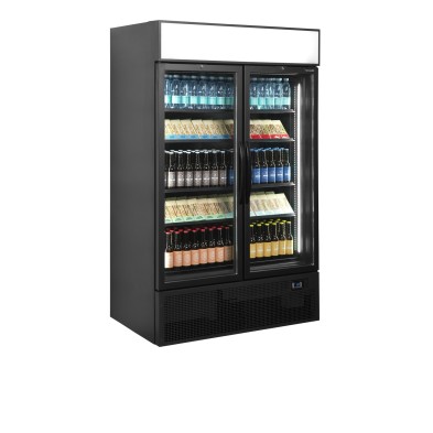Armario Expositor Refrigerado Negro FSC1200H Tefcold 34756 Tefcold - Soluciones Hosteleras