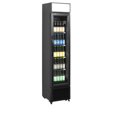 Armario expositor FSC175H Negro 1 puerta Tefcold 34077 Tefcold - Soluciones Hosteleras