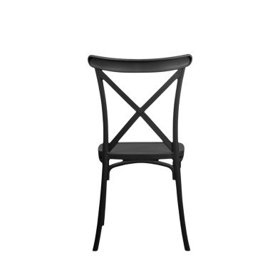 Silla Crossback Resina Negro VMO VMOSILL244 VMO VMOSILL244  - Soluciones Hosteleras