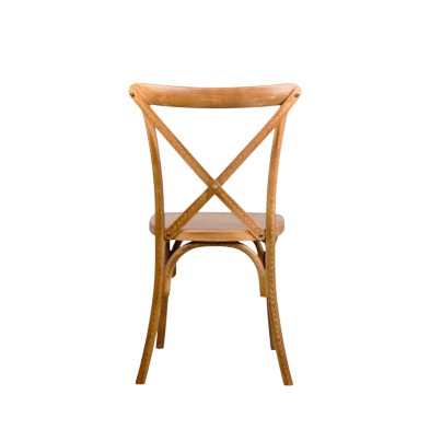 Silla Crossback Efecto Madera Efecto Teca VMO VMOSILL318  - Soluciones Hosteleras