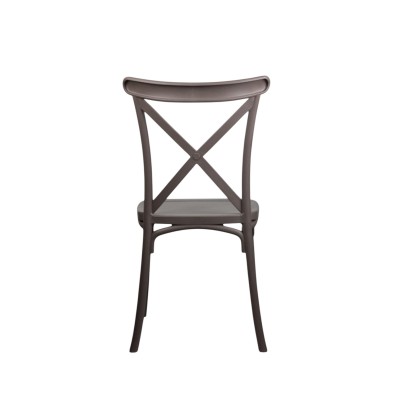 Silla Crossback Resina Gris Isabella Mobiliario VMOSILL020 Isabella Mobiliario - Soluciones Hosteleras