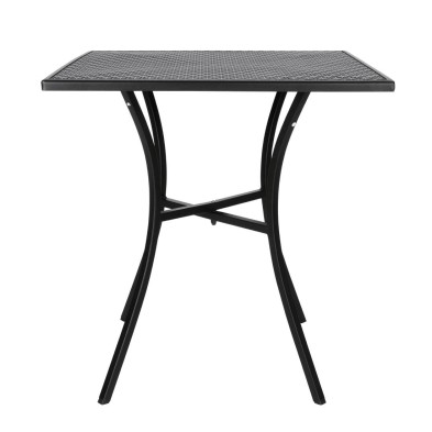 Mesa bistró cuadrada acero negra para terraza 70cm Bolero GG706 Bolero - Soluciones Hosteleras