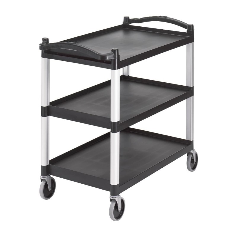 Carro de Servicio Negro Cambro 3 Estantes Grande Cambro CT400 Cambro - Soluciones Hosteleras