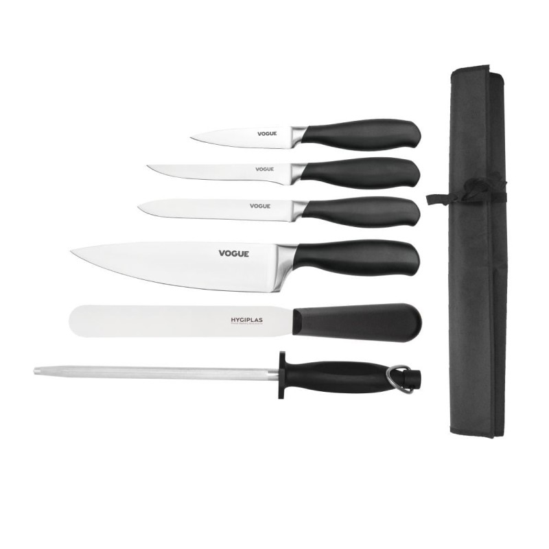 Juego de Cuchillos Soft Grip 6 Piezas Vogue Profesional Vogue S725 Vogue - Soluciones Hosteleras