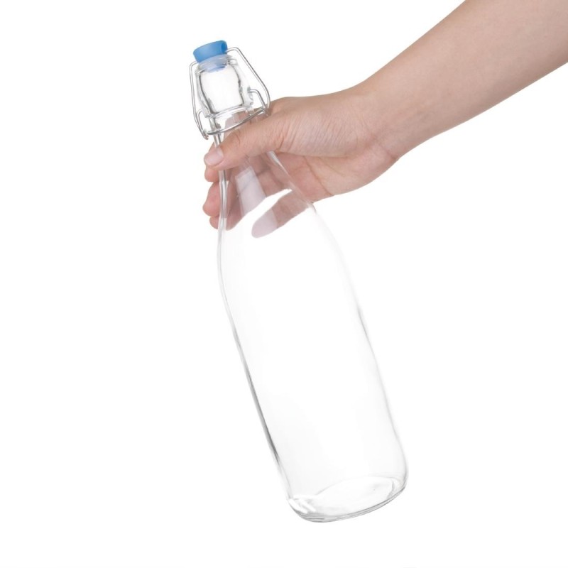 Botella de Vidrio Olympia 1L con Tapa Hermética Olympia GG930 Olympia - Soluciones Hosteleras