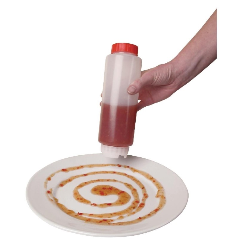 Botes de salsa flexibles Vogue 591ml para buffet FIFO CF949  - Soluciones Hosteleras