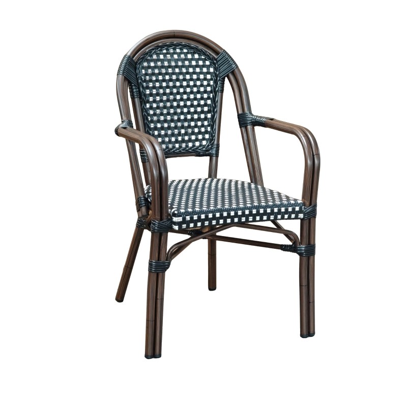 Sillón Rattan Paris Noir Hobeto - Soluciones Hosteleras