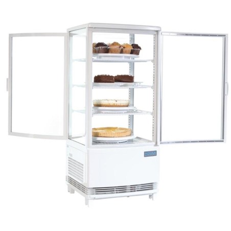 Vitrina frigorífica vertical doble puerta curva 86L. blanca Polar CX576 Polar Refrigeration - Soluciones Hosteleras
