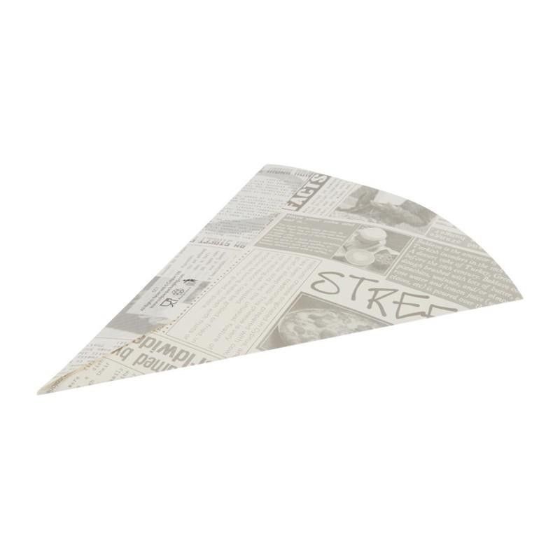 Cucurucho de papel biodegradable para patatas (Caja de 1000) CE230  - Soluciones Hosteleras