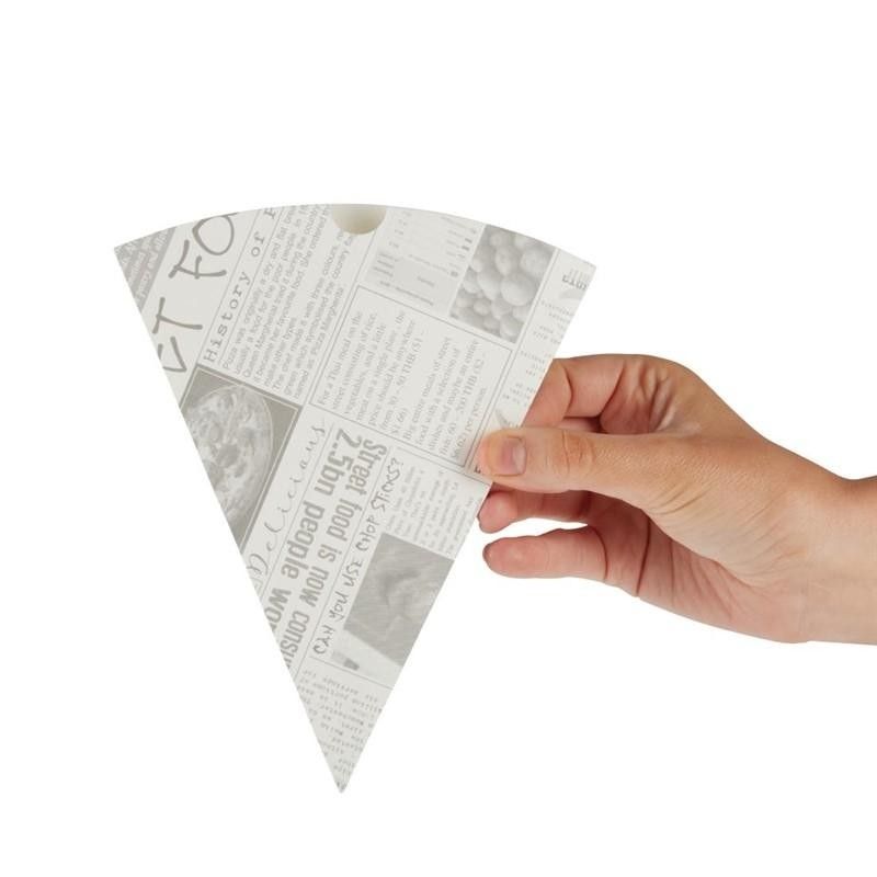 Cucurucho de papel biodegradable para patatas (Caja de 1000) CE230  - Soluciones Hosteleras