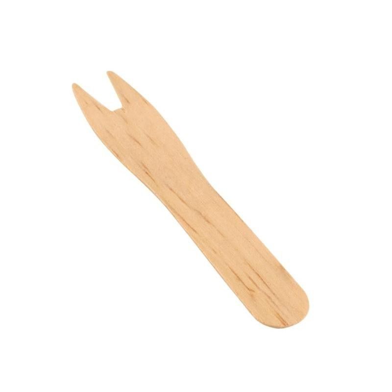 Tenedor de madera de abedul 95mm (Caja de 1000) CD901 Fiesta - Soluciones Hosteleras