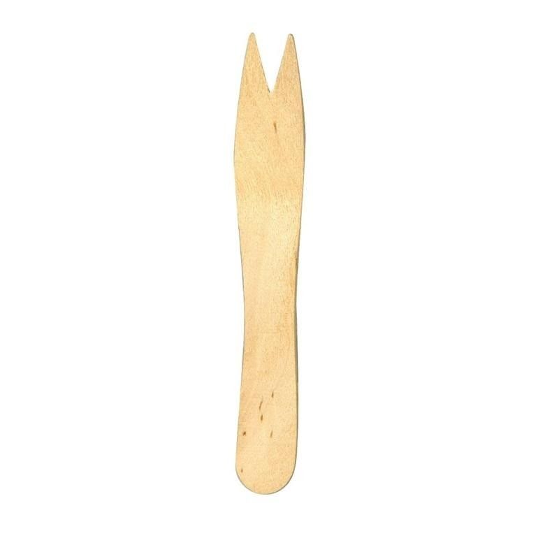 Tenedor de madera de abedul 95mm (Caja de 1000) CD901 Fiesta - Soluciones Hosteleras