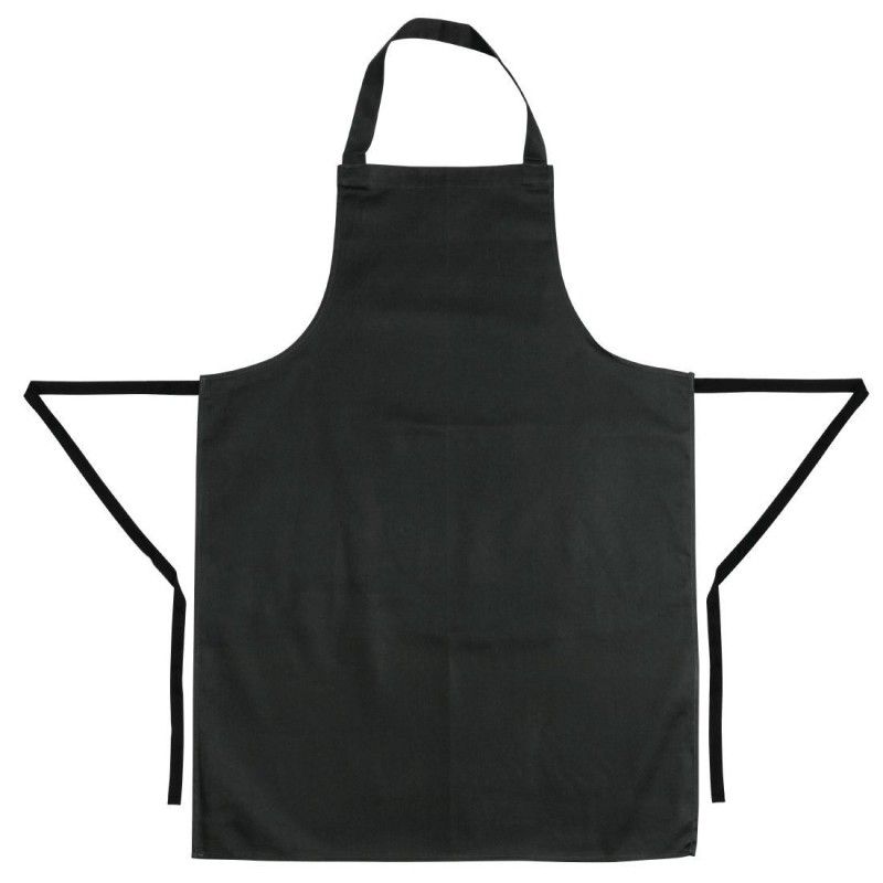 Delantal con peto en polialgodón color negro Whites A279 Whites Chefs Clothing - Soluciones Hosteleras