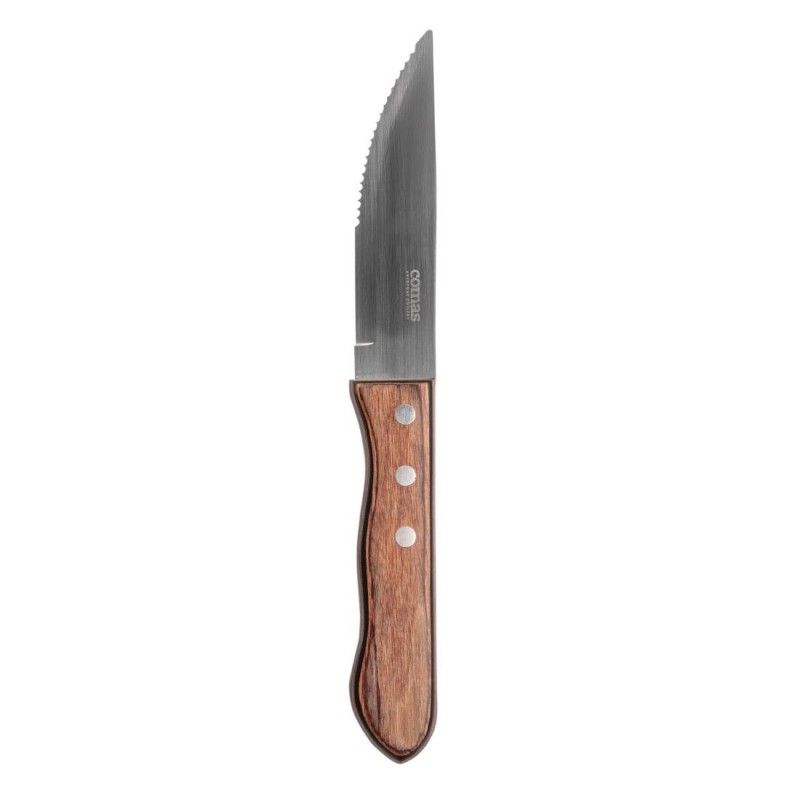 Juego de 6 cuchillos chuleteros Comas Churrasco con mango de madera DY413 Comas - Soluciones Hosteleras