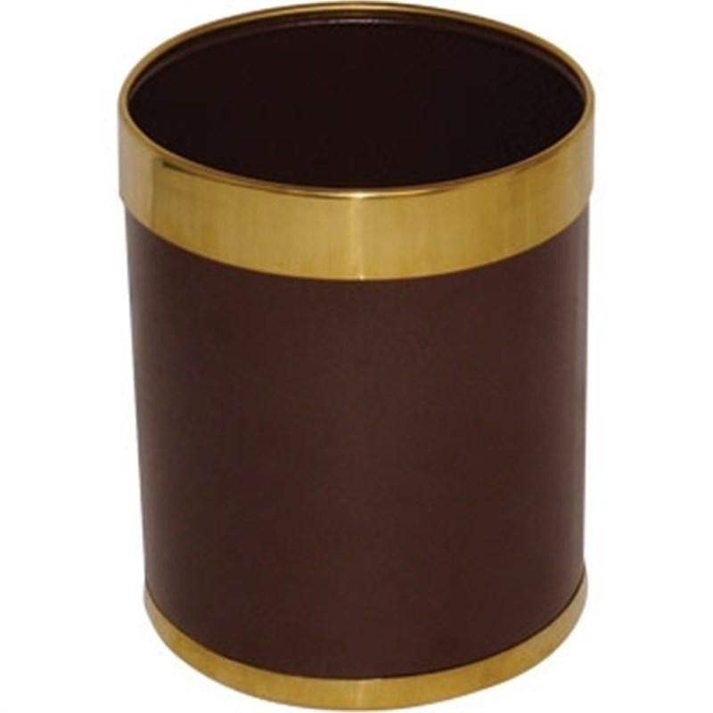 Papelera de hotel 10L. marrón y dorado Bolero Y804 Bolero - Soluciones Hosteleras