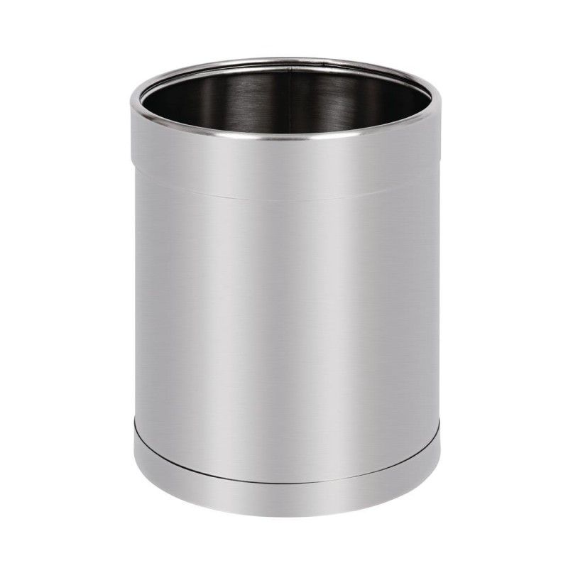 Papelera de hotel 10L. acero inoxidable cepillado Bolero CF130 Bolero - Soluciones Hosteleras