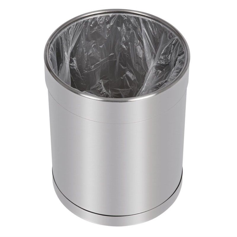 Papelera de hotel 10L. acero inoxidable cepillado Bolero CF130 Bolero - Soluciones Hosteleras