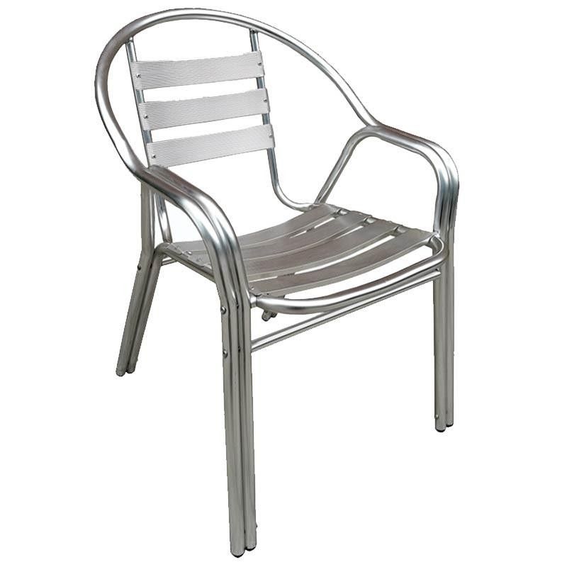 Silla de terraza de aluminio de doble tubo Hobeto 178099 Hobeto - Soluciones Hosteleras